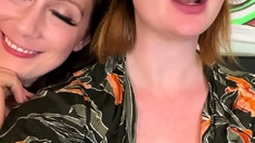 Blonde and brunette lesbians licking and sucking pussy