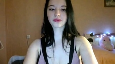 Hottest brunette solo webcam masturbation 2