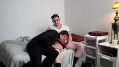 Teen willingly offers his young tight asshole to priest